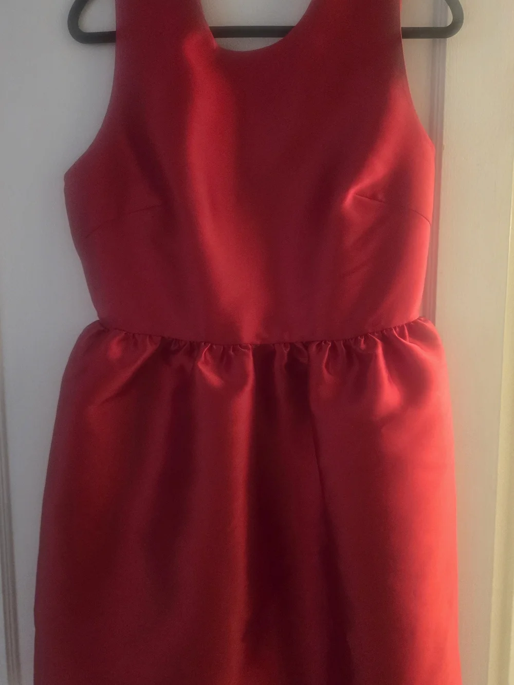 KATE SPADE Red FIT AND FLARE Bow Back Satin Mini Dress
